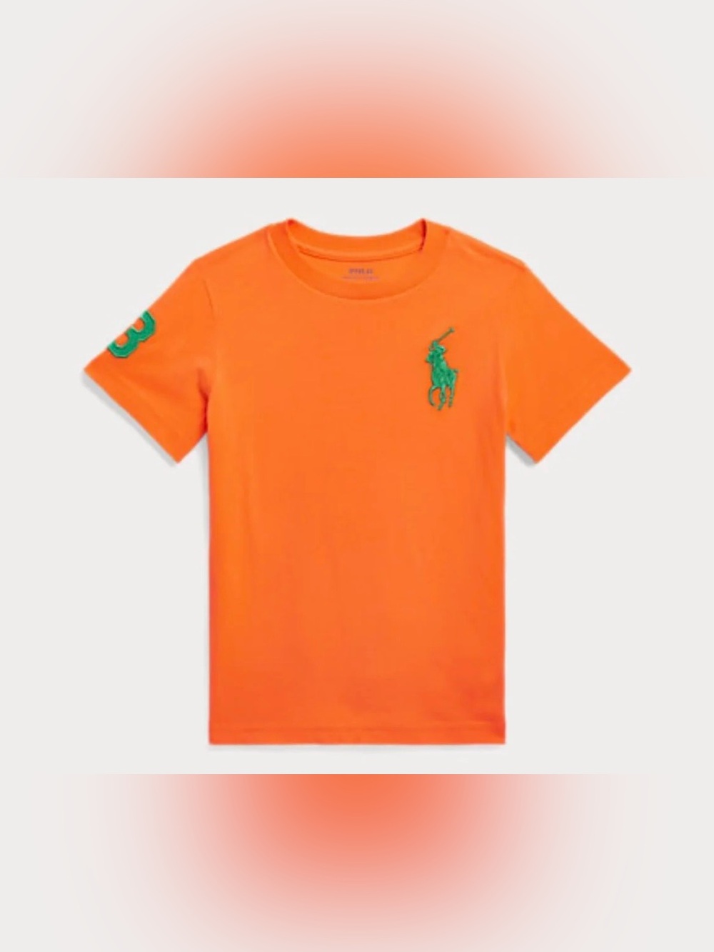 🌸POLO RALPH LAUREN Kids Boys Big Pony Jersey Short Sleeve Cotton T-Shirt US 7